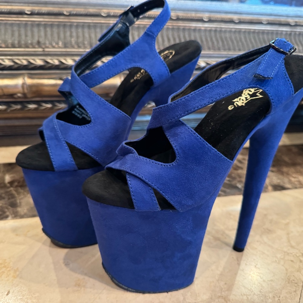 Royal Blue 8 Inch Pleaser Heels